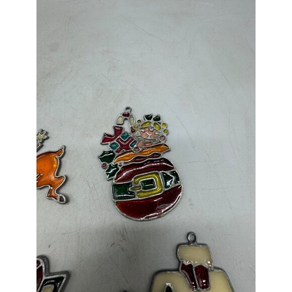 Handmade Christmas Set Of 6 Festive Christmas-Themed Stained Resin Ornament READ - Picture 5 of 10